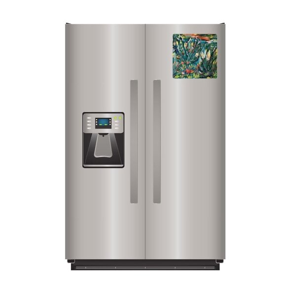 NWT "Sunset Garden" Artisan Magnet - Picture 2 of 4